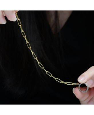 Two-Tone with Clear Cubic Zirconia Toggle Clasp Link Bracelet