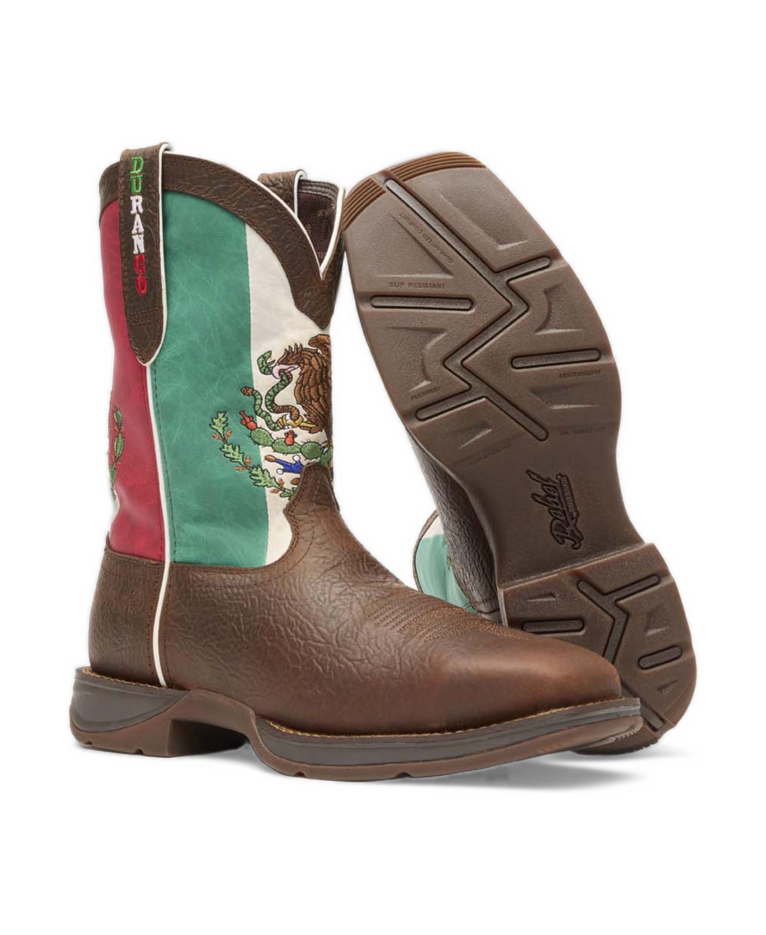 Men's Rebel by Steel Toe Mexico Flag Western Boot