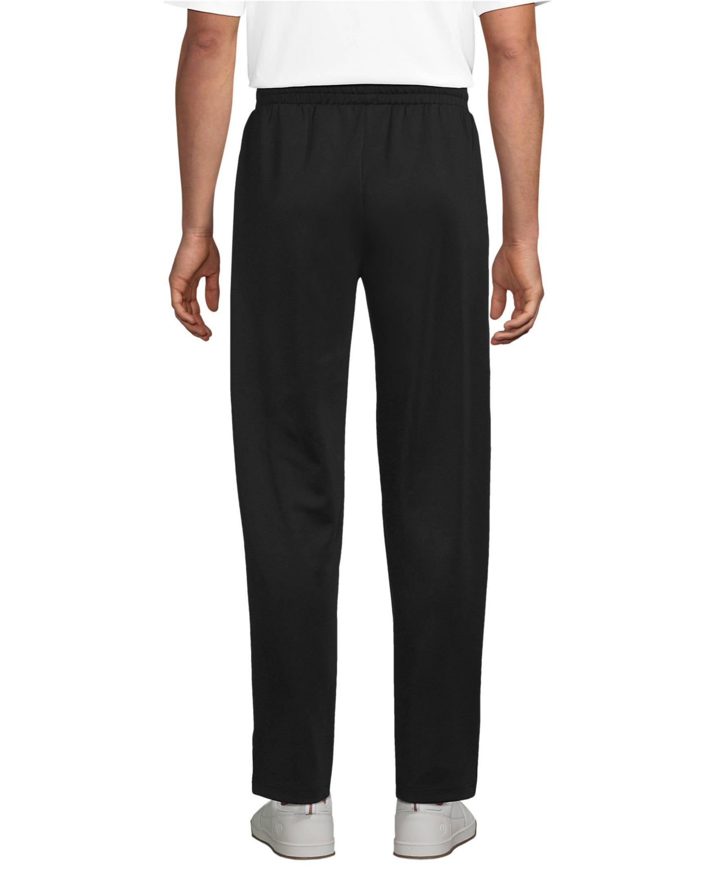 Мужские брюки Lands' End Active Performance Track Pants, цвет: Чёрный — фото 2