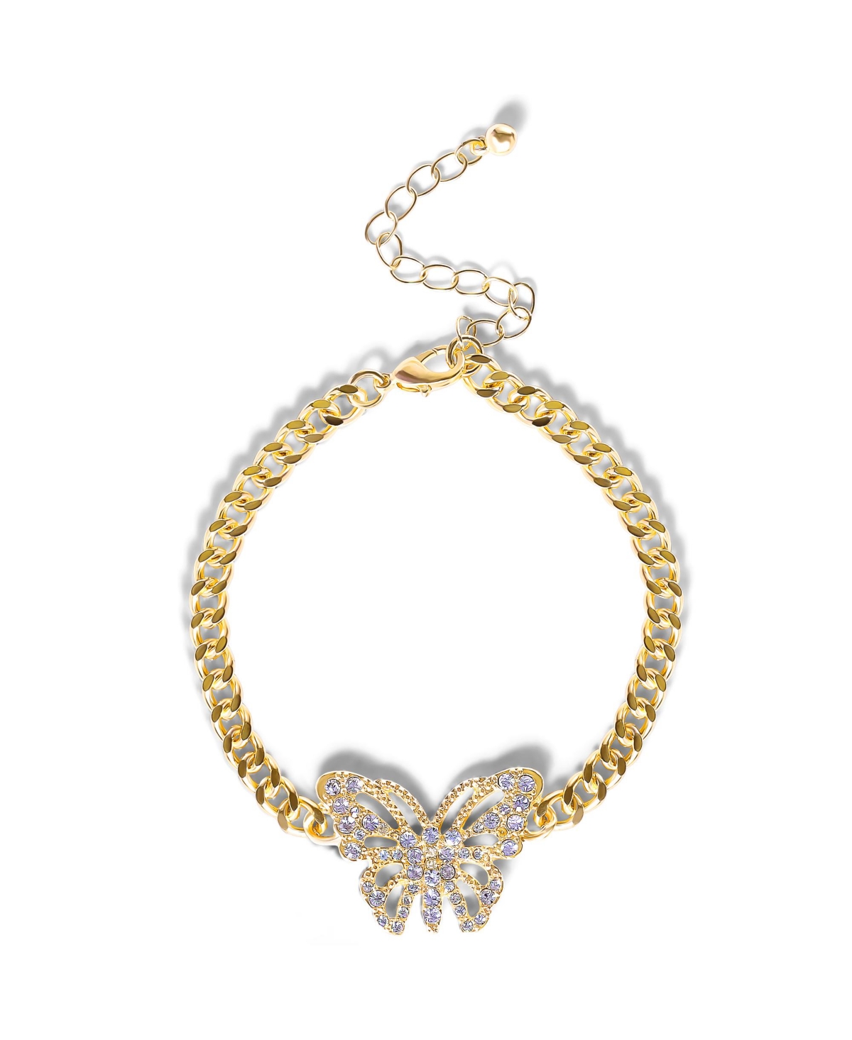 Butterfly Charm Chain Bracelet - Gold