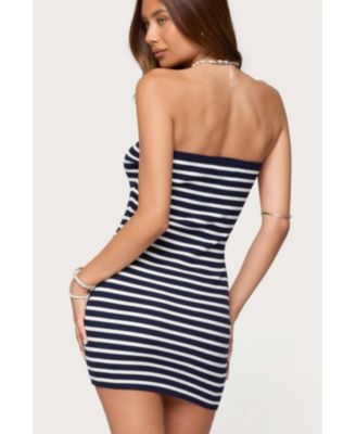 Women's Parisa Strapless Striped Knit Mini Dress