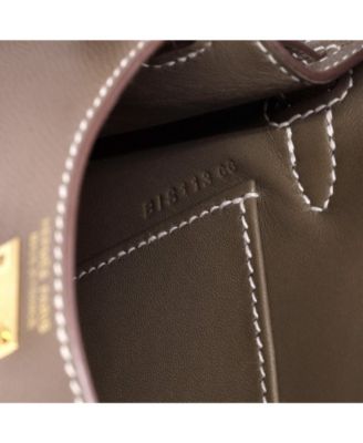 Pre-Owned Hermes Kelly 20 Handbag Grey Madame with Gold Hardware