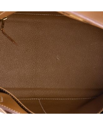 Pre-Owned Hermes Kelly 28 Handbag Brown Togo with Gold Hardware