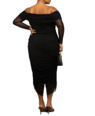 Women's Bardot Ruched Midaxi Dress