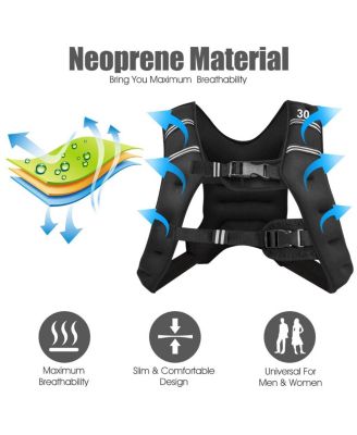 Training Weight Vest Workout Equipment with Adjustable Buckles and Mesh Bag