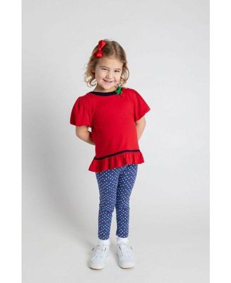 Polka Dot Cherry Printed Kint Leggings