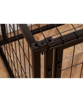 47" Dog Crate Kennel Playpen - Small/Medium Dogs Black