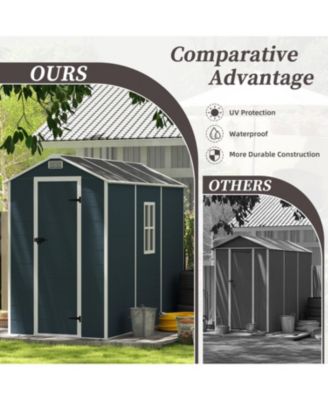 4x8 Waterproof, UV Proof Resin Storage Shed