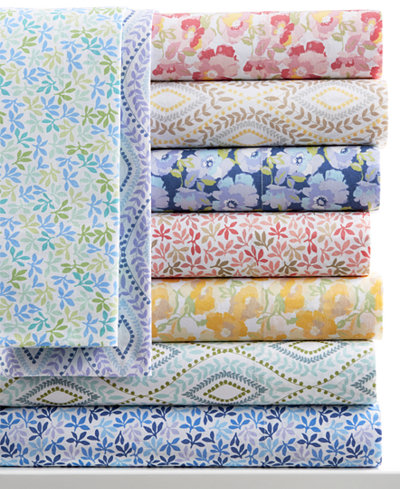 Martha Stewart Collection Divine Sheet Sets, 300 Thread Count Printed Percale, Only at Macy's