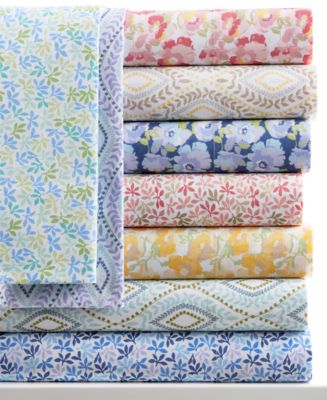 Martha Stewart Collection CLOSEOUT! Printed Sheet Sets, 300 Thread Count 100% Cotton Percale ...