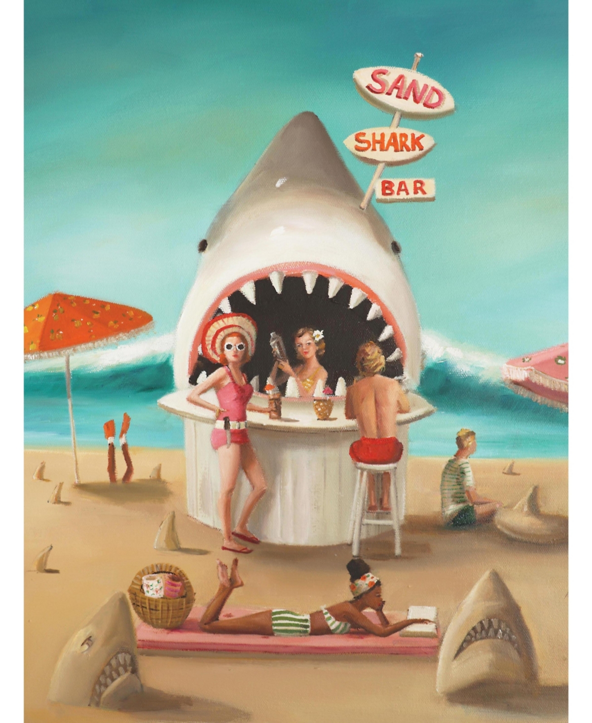 New York Puzzle Company Sand Shark Bar 500 Piece Puzzle