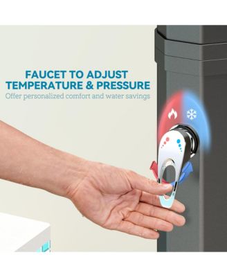 9.2 Gallon Slolar Heated Outdoor Shower with 2 Shower Heads