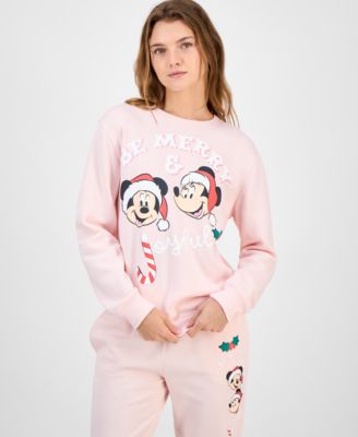 Disney - Juniors' Merry & Joyful Cotton Crewneck Sweatshirt