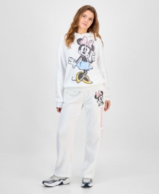 Juniors' Minnie Mouse Plush Fleece Graphic Hoodie