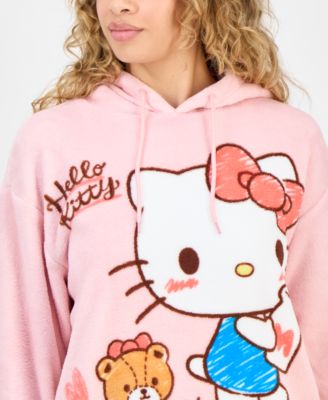 Juniors' Hello Kitty Plush Fleece Graphic Hoodie