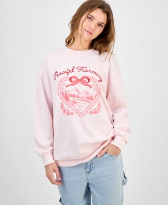 Rebellious One - Juniors' Peaceful Harmony-Graphic Sweatshirt
