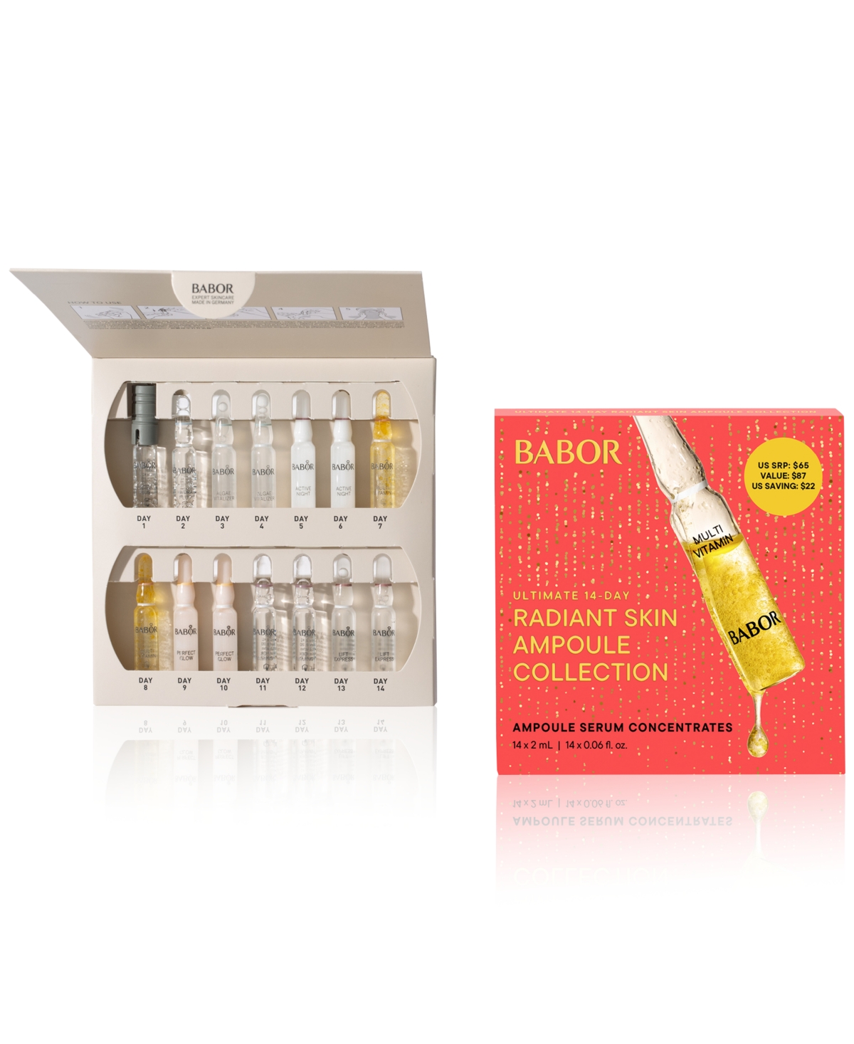 Babor 14-pc. Ultimate Radiant Skin Ampoule Set In Red