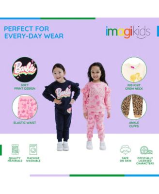 Girls Fleece Sweatshirt and Jogger Pants Outfit Set