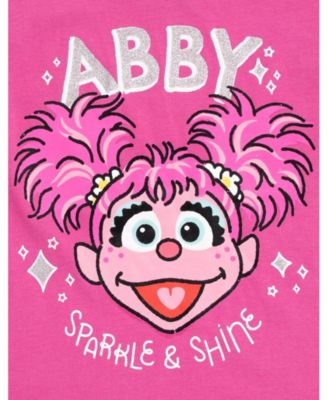 Toddler Girls Elmo Abby Cadabby T-Shirt Tulle Skirt and Scrunchie 3 Piece Outfit Set to