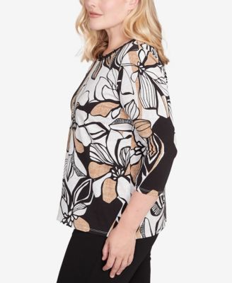 Petite Leaf Floral Top