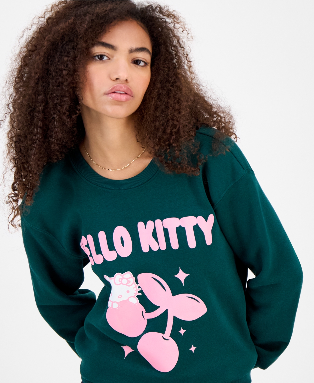 Grayson Threads, The Label Juniors' Hello Kitty Cherry Graphic Sweatshirt