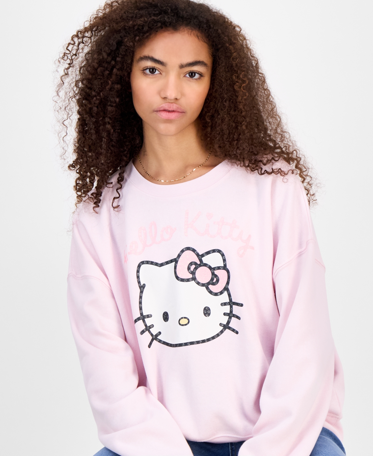 Grayson Threads, The Label Juniors' Hello Kitty Crewneck Sweatshirt