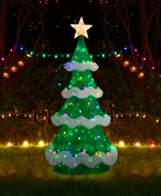74.5" Lighted Mesh 3D Christmas Tree