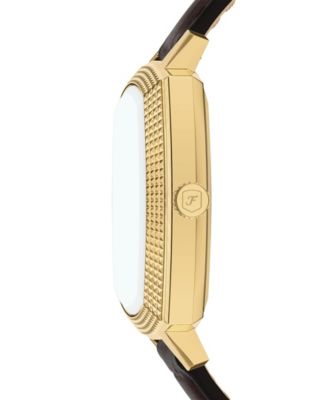 Unisex Nick Jonas x Machine Luxe Vignette Brown Croco Leather Watch, 37mm