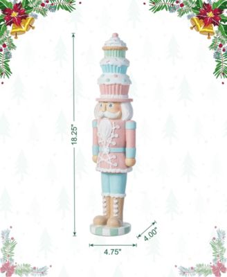 18.25" Resin Christmas Cupcake Nutcracker