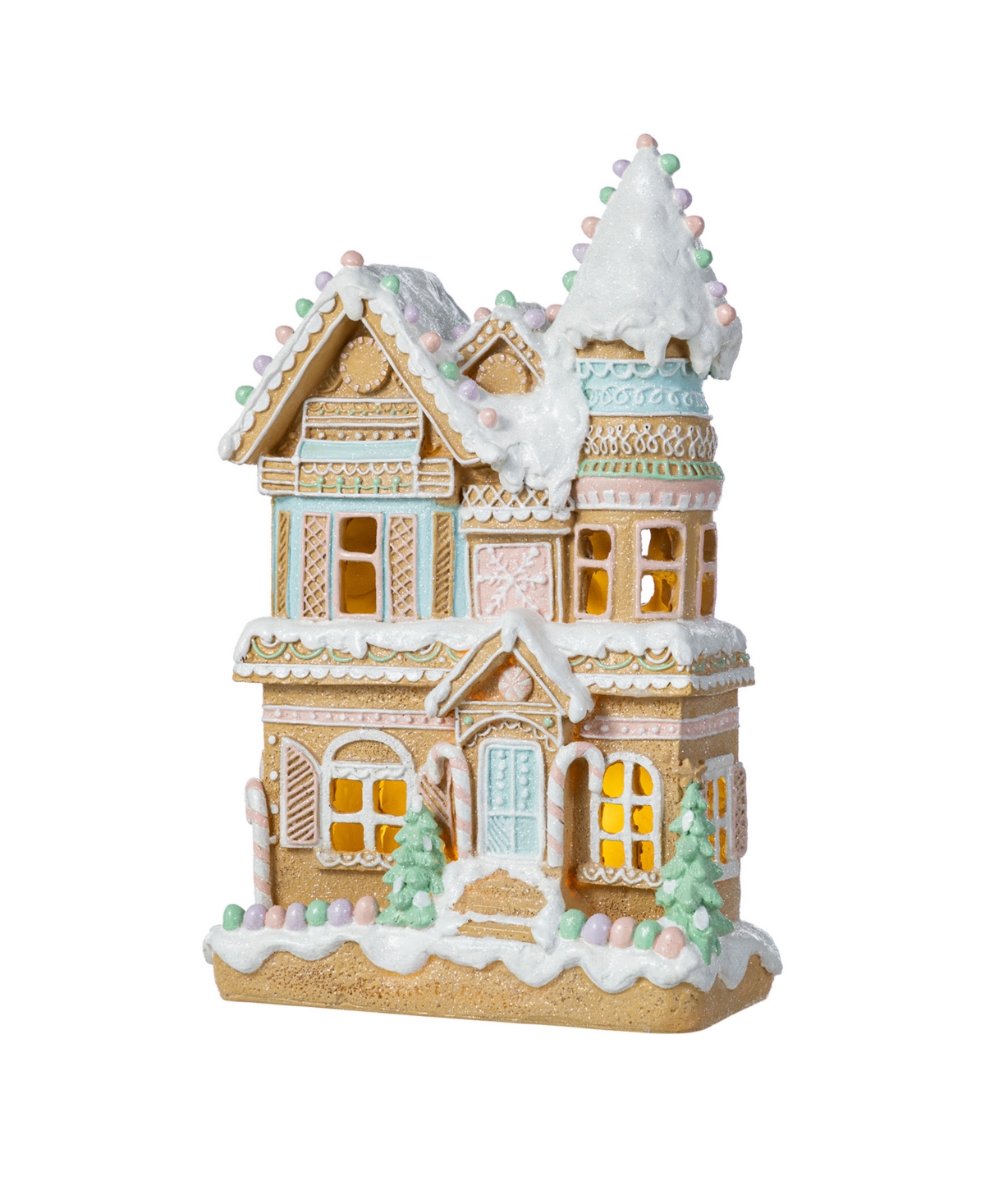 11.75" Resin Christmas Macaron Village Table Decor - Multi