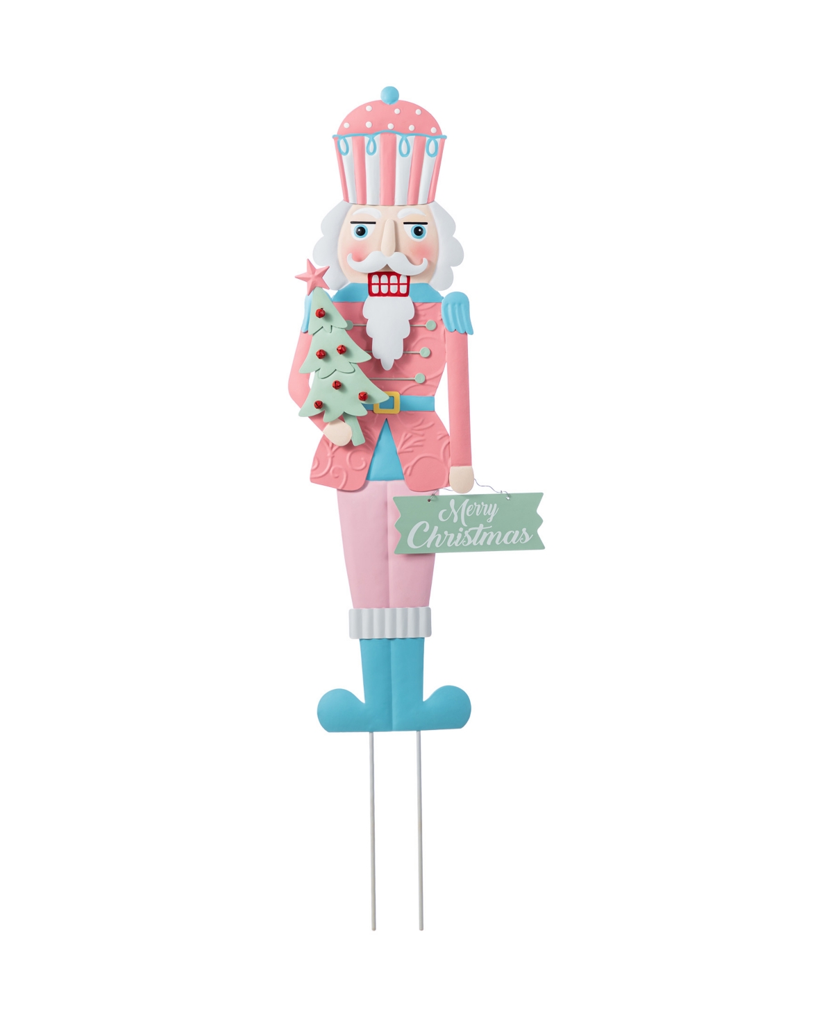 36" Metal Christmas Nutcracker Yard Stake - Multi