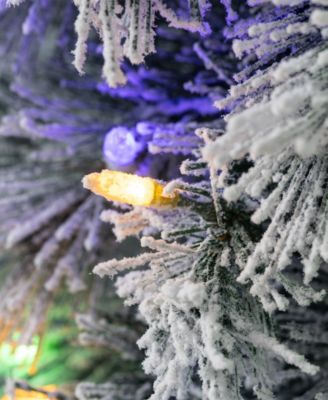 3 ft Pre-Lit Snow Flocked Pine Christmas Teardrop