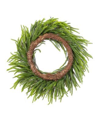 28" Greenery Polyethylene Christmas Dripping Wreath