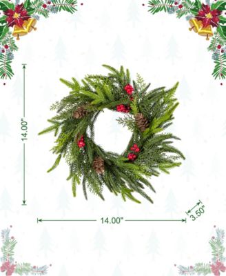 Polyethylene Christmas Mini Dripping Wreaths, Set of 2