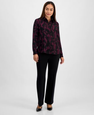 Petite Geo-Print Shirt