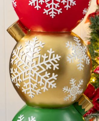 36.25" Resin Christmas Stacked Ornament Porch D&eacute;cor