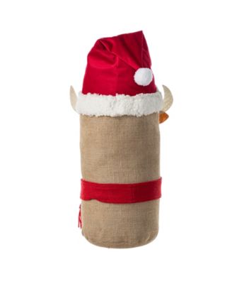 20" Polyester Christmas Linen Highland Cow Doorstop Porch D&eacute;cor