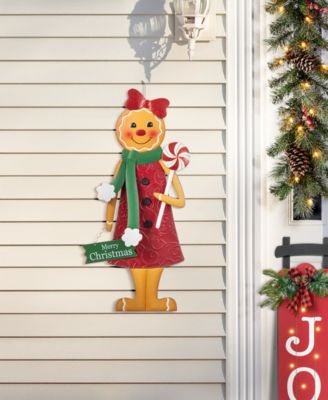 36" Metal Christmas Gingerbread Man Yard Stake