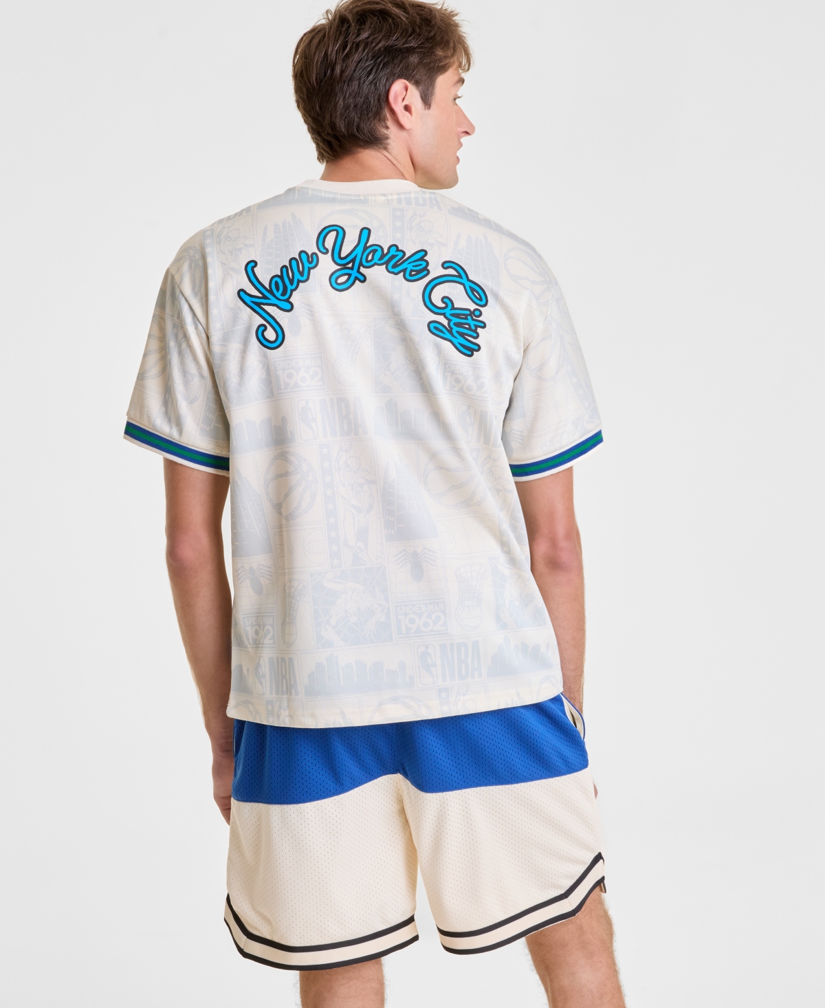 Macy's Marvel X Nba Men's Spider-man 62 Short Sleeve Jersey, Macy's Exclusive In White
