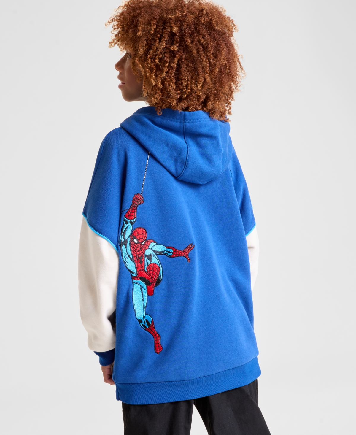 Macy's Marvel X Nba Kids Spider-man Hoodie, Macy's Exclusive In Blue