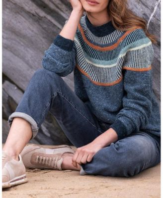 Women's Statement Stripe Donegal Wool Sweater