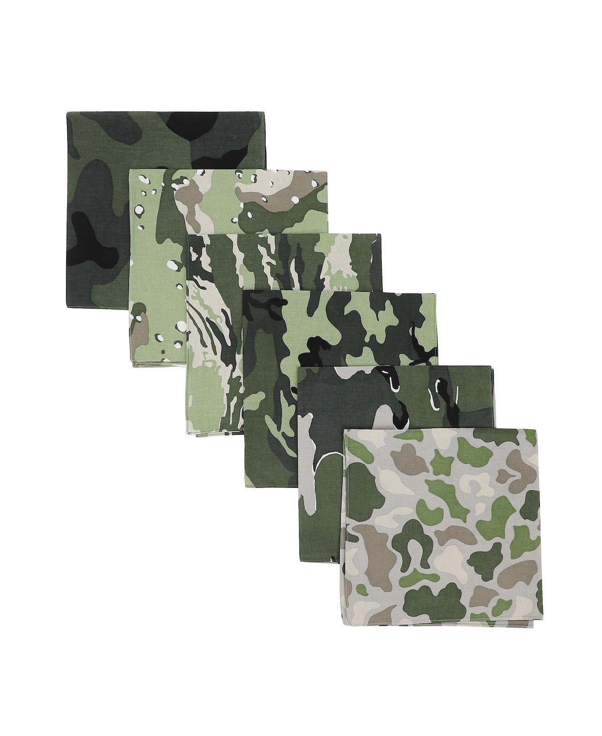 Camo Pattern 22&#x22; x 22&#x22; 6-Pack Bandana Set - Camo pattern