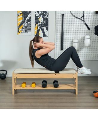 Adjustable Weight Bench with Rack for Weight Lifting,