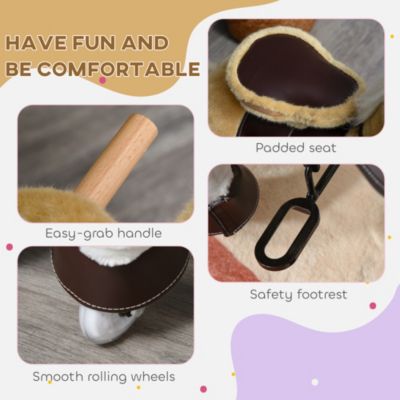 Kids Ride-on Walking Horse with Easy Rolling Wheels,