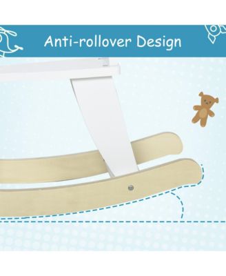 Wooden Rocking Horse Toddler Baby Ride-on Toys for Kids 1-3 Years