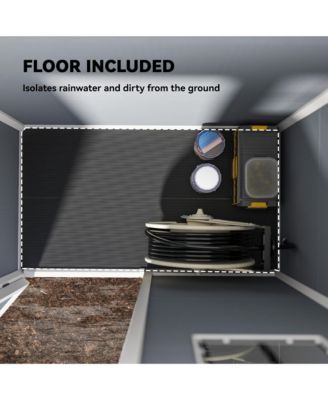 Resin Outdoor Storage Shed, 59.5&amp;#x22; x 36.25&amp;#x22; Garden Shed w/ Window