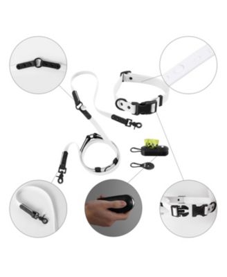 Luna 8FT Adjustable 6-in-1 Waterproof Hands-Free Leash and Collar with LED Flashlight, Bag Dispenser, and Poop Bag Holder