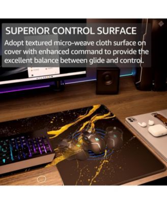 Large Gaming Mouse Pad Extended Mousepad with Micro-Weave Cloth, Non-Slip Base, Water Resist Keyboard Pad for Office Home, 31.5x15.7in