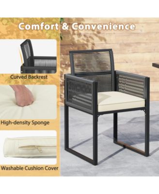 3-Piece Patio Set with Tempered Glass Top Table and 2 Chairs – Perfect for Porch, Backyard, or Balcony