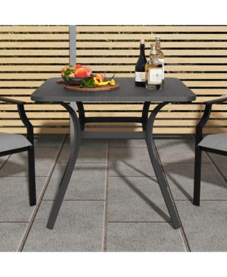 32'' Patio Dining Table w/ 4 Curved Legs Heavy-Duty Outdoor Table for 4 Garden